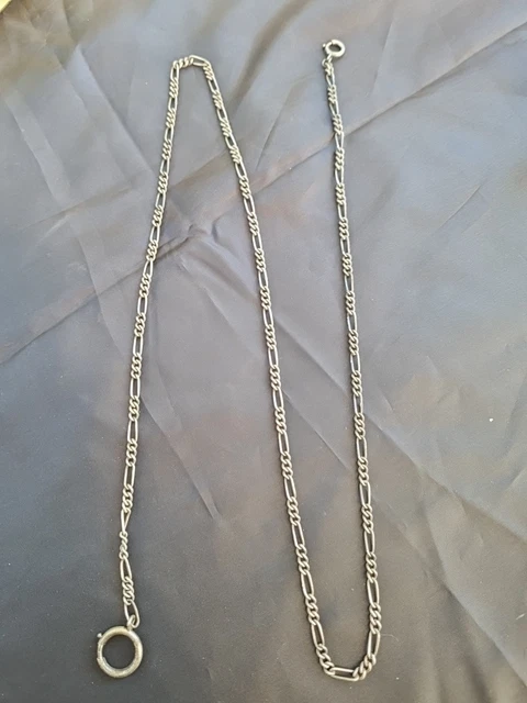 Lot De 4 Chaînes De Montre De Gousset Anciennes En Argent Poinçonné - France