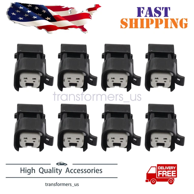 8Pcs Fuel injector Connector Adapter EV1 to EV6 EV14 LSX LT1 LS1 LS2 LS3