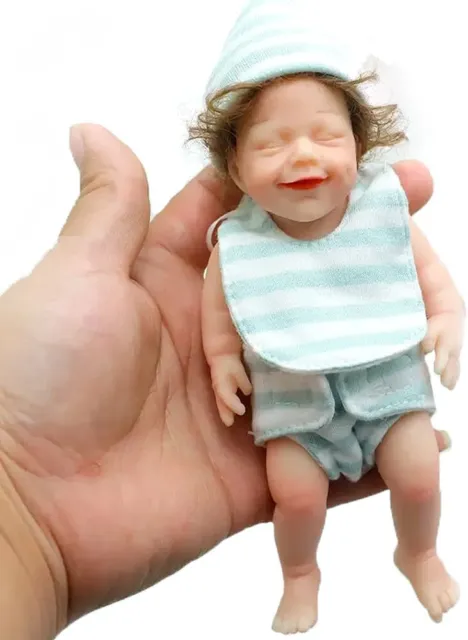 Bambola reborn fatta a mano 15 cm morbida vinile silicone bambina bambino regalo DHL