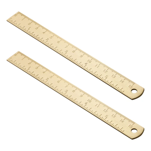 2 Pcs Règle De Dessin Multifonction Règle En Laiton Signets Vintage Démodé
