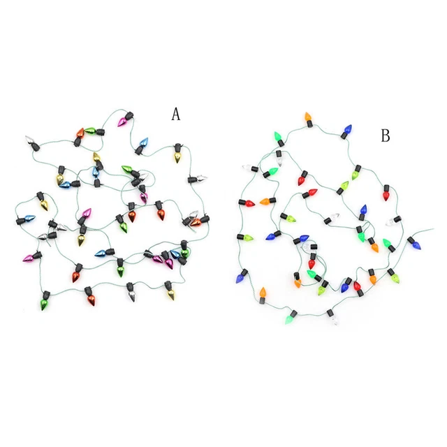 1m Dollhouse Miniature A String of multi-coloured plastic Christmas lights  YIUK