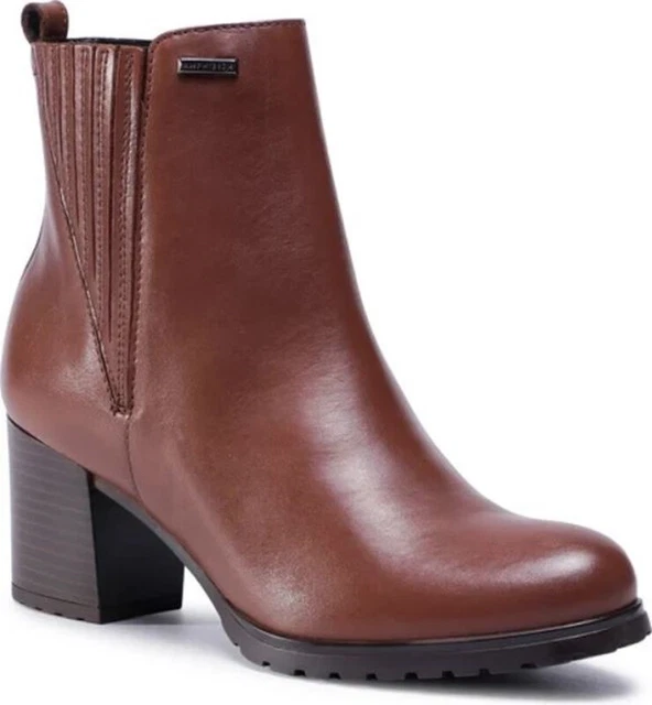 Geox Amphibiox Neuf Lise A / I Chaussures Bottes Femme Bottines à Gros Talon