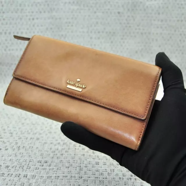 Vintage Used Kate Spade New York Women's Wallet - Brown Leather - RN0102760
