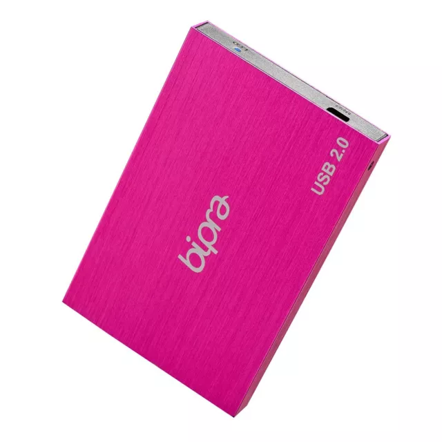 Bipra 320GB 2.5 inch USB 2.0 FAT32 Portable Slim External Hard Drive - Pink
