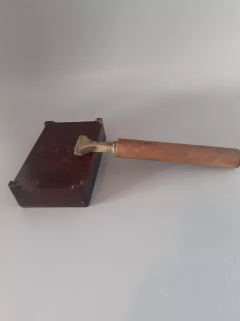 Antique Brass Bookbinding tool Glasgow Edinburgh txt Leather Finishing Embossing 2