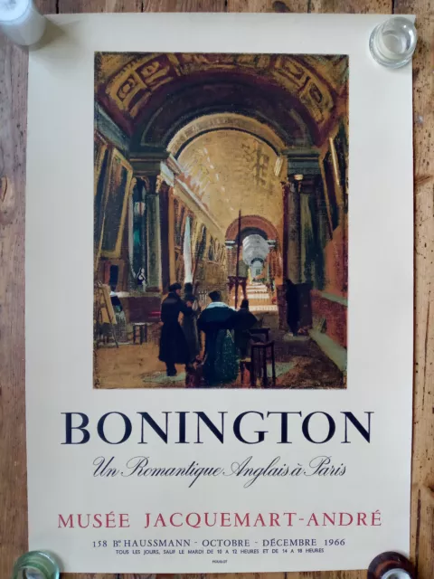 Affiche vintage Bonington au musée Jacquemart-André,1966 Louvre