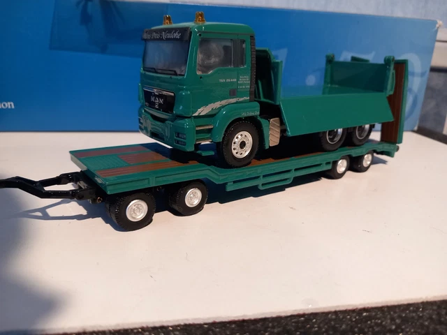 LION TOYS camion VOLVO NL +remorque chantier TP 1/50 neuf no conrad wsi joal miniature modéle réduit maquette - Collection