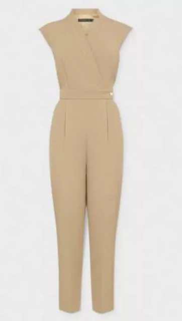 Karen Millen Camel Collar Sleeveless Jumpsuit 12