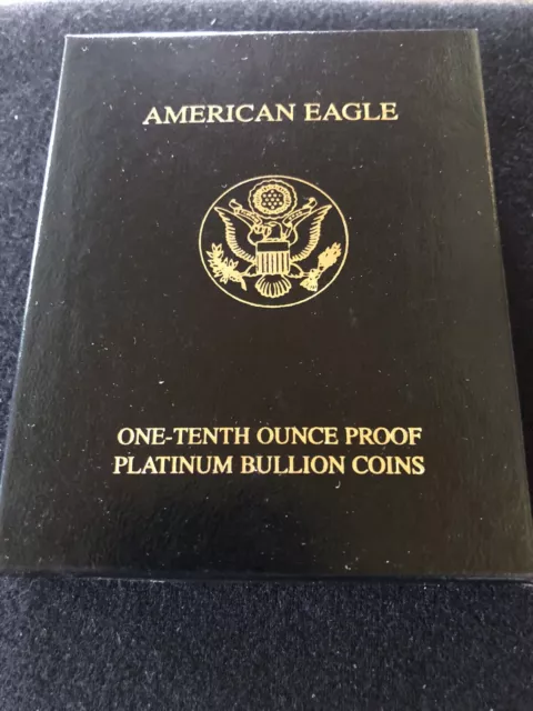 1998-W American Platinum Eagle Proof 1/10 oz $10 in OGP/COA
