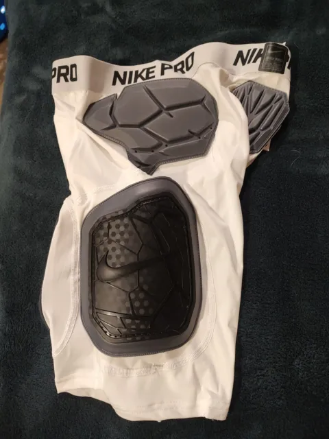 Nike Pro Hyperstrong Padded Football Shorts White AO6243-100 Boy's Size Large