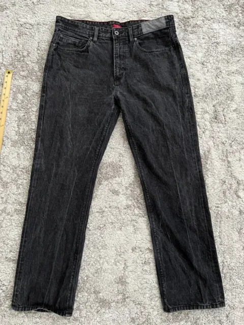 Sean John Jeans Mens 36 Black Cotton Relaxed Hamilton Straight Leg Pocket Denim