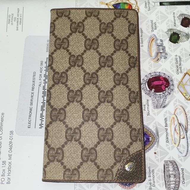 🔥RARE Vintage GUCCI Wallet Checkbook Cover Accessory Made in Italy 🇮🇹
