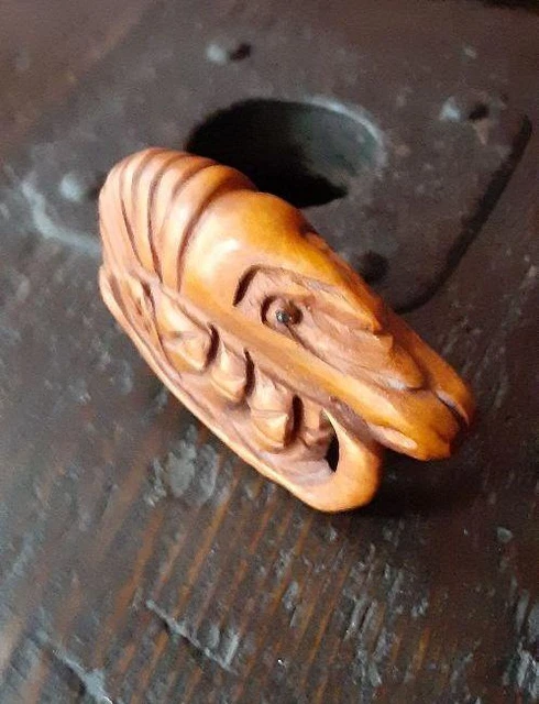 Netsuke Tsuge Lobster Japanese Clasp Traditional Carving Antique Collectible