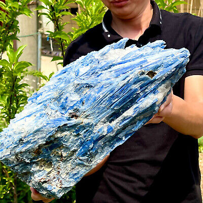 33.5LB  Rare!! Natural beautiful Blue KYANITE with Quartz Crystal Specimen Rough