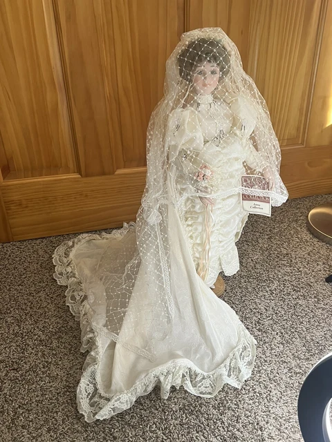 Dynasty Porcelain Doll Victorian Bride Anna Collection New Missing Top Of Box