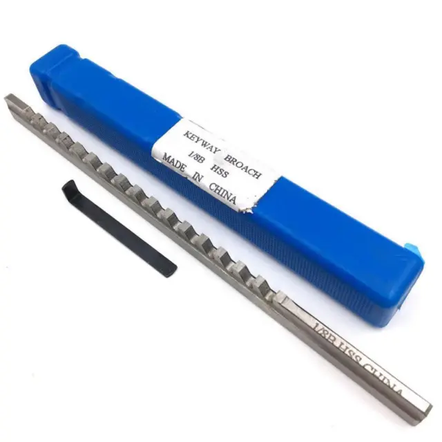 1/8 Inch B Type Keyway Broach & Shim HSS High Speed Steel Keyway Cutter Tool