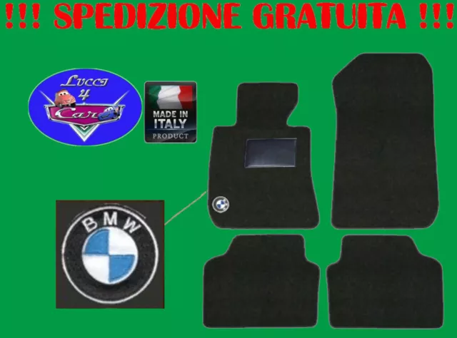 TAPPETINI tappeti BMW serie 3 E46 berlina con ricami e battitacco in gomma