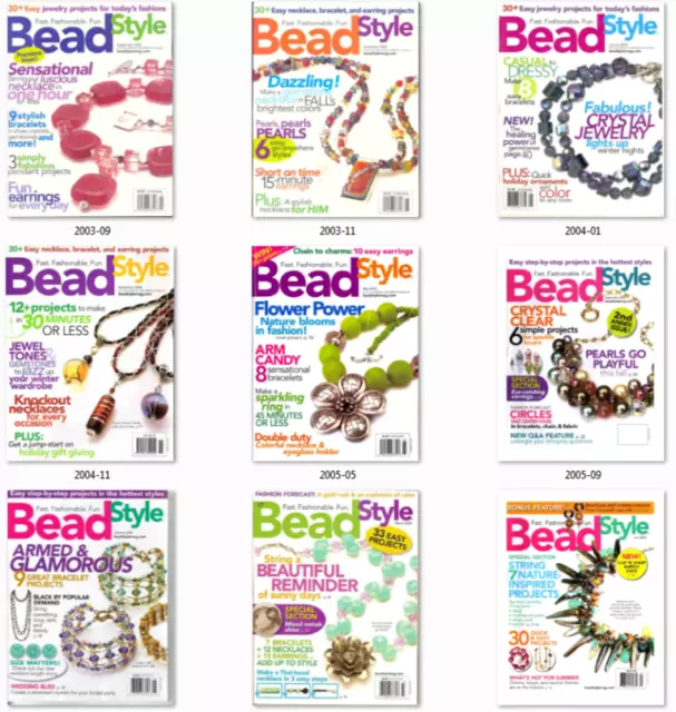 Bead Style magazine - 38 issues + 14 supplements 2003-2016 on DVD