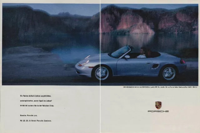 Porsche Boxster - Reklame Werbeanzeige Original-Werbung 1996 (1)