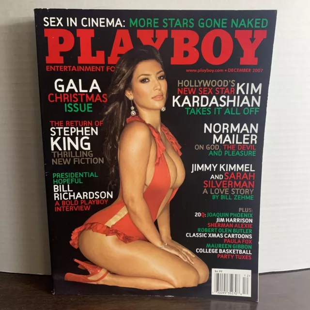 Playboy Magazine December 2007 Kim Kardashian Cover Sasckya Porto Centerfold