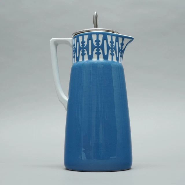 Villeroy & Boch Art Nouveau Cocoa Pot Milk Jug With Lid Petrol Blue 1.44MIN