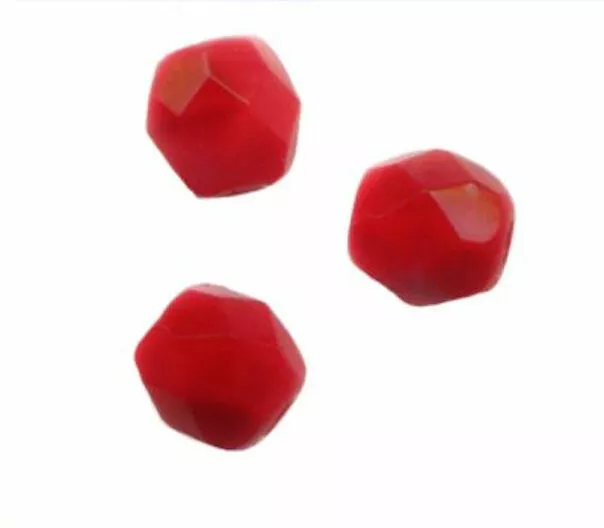 10 PERLES FACETTES DE BOHEME  10 mm  MARBRE LIGHT SIAM port gratuit