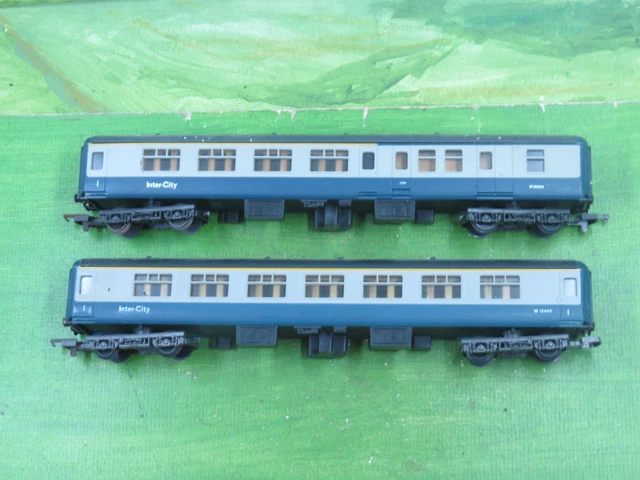 2 X LIMA Inter City blue / grey coaches First Class W13493 & composite