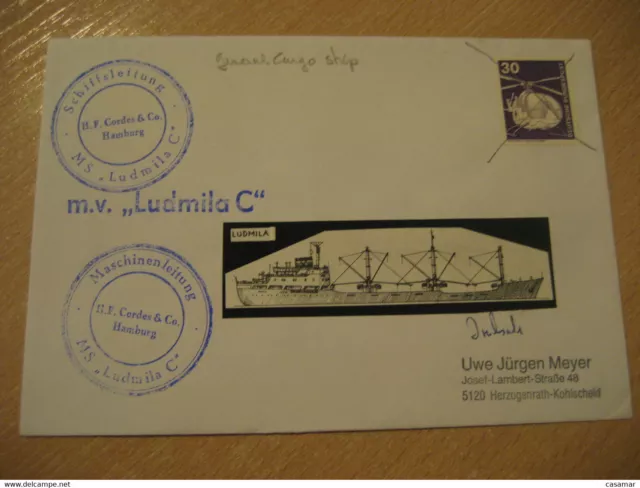 Ludmila C Mv Ms General Cargo Ship Cover Hamburg Germany