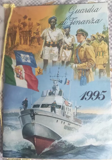 Calendario Storico GDF GUARDIA DI FINANZA ANNO 1995 con busta e cordoncino NUOVO