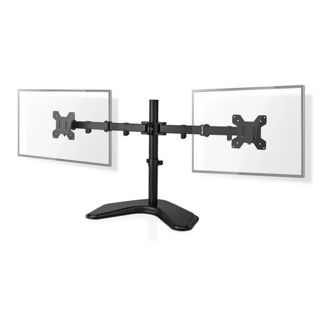 Dual Monitor Schreibtisch Ständer Halterung Bildschirm 2 TFT LED Standfuß Fuß