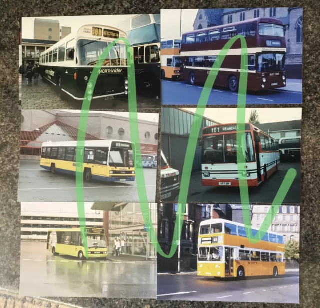 Tyne & Wear Area Lot Of 6 Bus Photos Gateshead Newcastle South Shields Etc