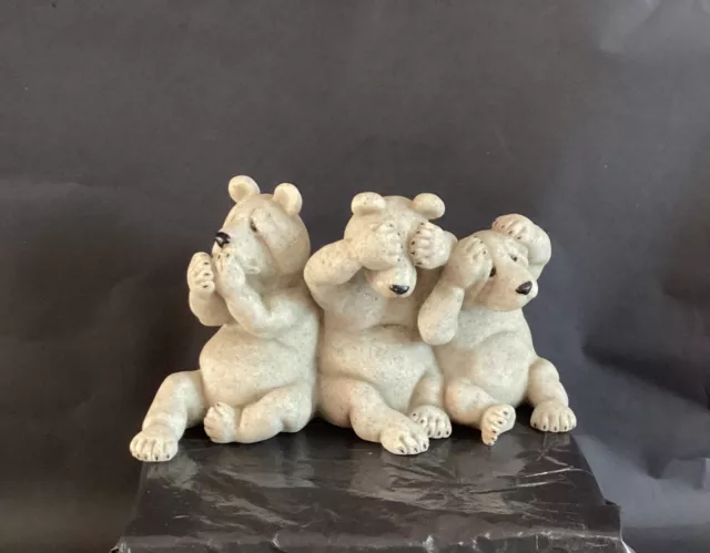 Quarry Critters 'Uh Oh' 3 Bears Second Nature Design 2003 Collectable Ornament