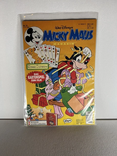 Micky Maus Heft Nr 51 Disney Comic #A9 Sammlung Selten 1994 1992 1990 1989 Usw