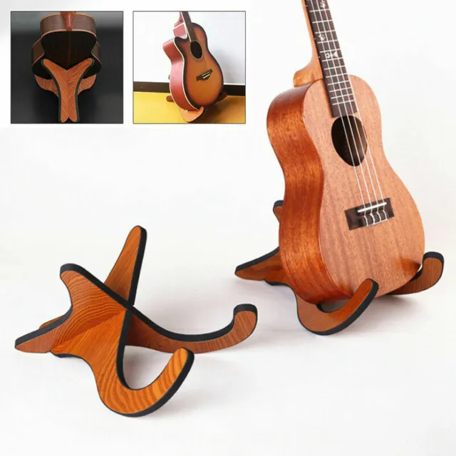 Wooden Stand Bracket Holder Shelf Mount For Mini Guitar Ukulele Violin Mandolin