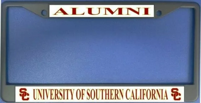 University Of Southern California  Alumni Chrome Usa Made License Plate Frame