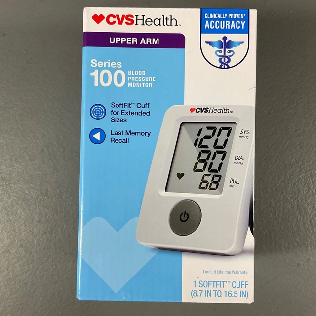 CVS HEALTH UPPER Arm Series 100 Digital Blood Pressure Monitor Softfit