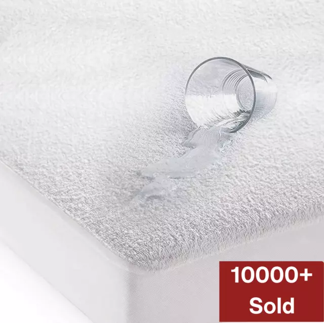 Extra tief wasserdicht Frottee Handtuch Matratzenschutz Topper Abdeckung Anti-Allergie