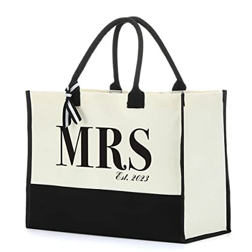 Bride to Be Gifts Bachelorette Gift Bag Handbag Bride Tote Bag Miss to Mrs Br...
