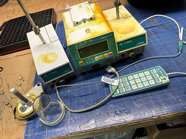 Metrohm Brinkmann 784 KFP Titrino 703 Ti Stand Titrator Mixer Electrode