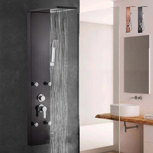 Columna de ducha panel mezclador alcachofa 4 chorros ducha Bormio
