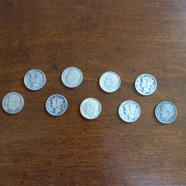 Old US Dimes - 1929-1964 -  Free USA Shipping