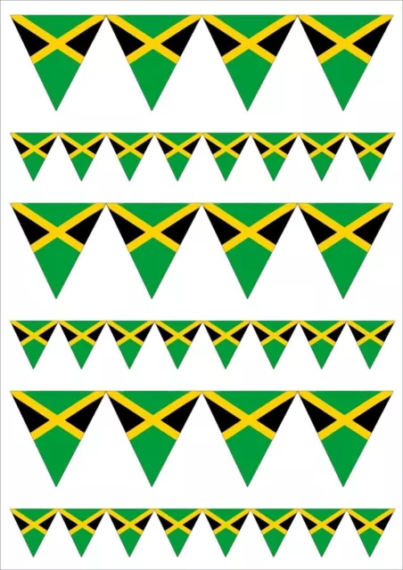 33ft Jamaican Independence Day Jamaica Caribbean Triangle Flag Party Bunting