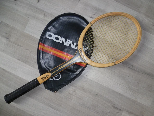Ancienne Raquette De Tennis Bois Spalding JR Compétition - Grip Cuir