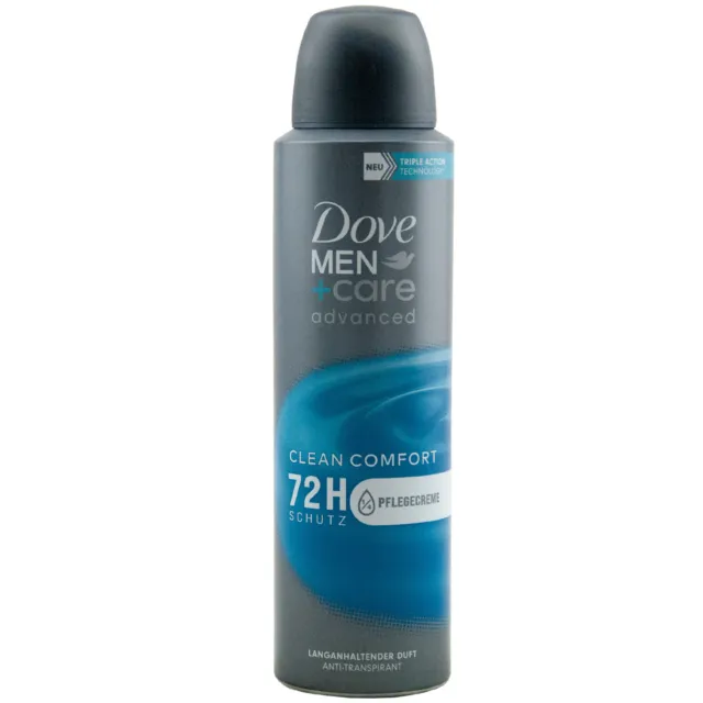 Dove Hommes Clean Comfort Déodorant Spray 1 X 150ml 72H Soin Anti-transpirant