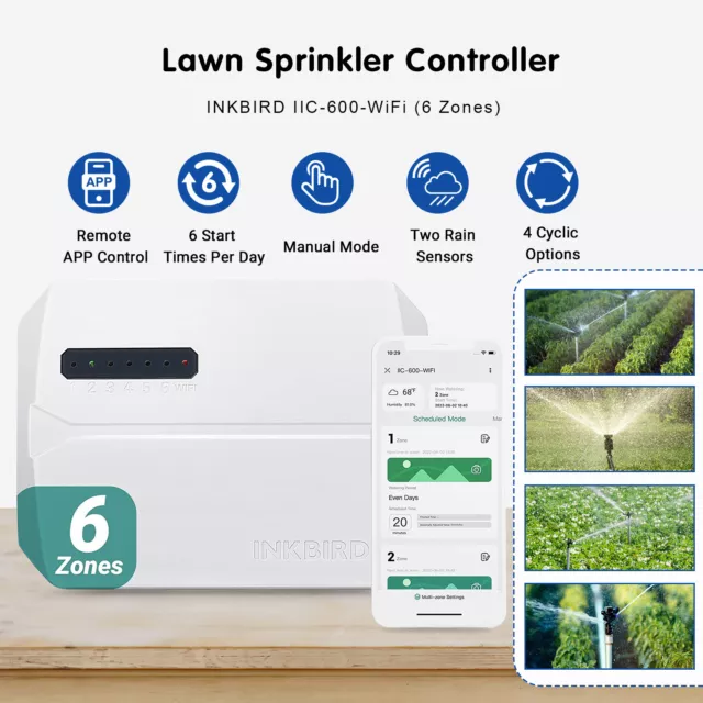 Giardino Sistemi di irrigazione Smart Sprinkler Controller WiFi Watering Time EU