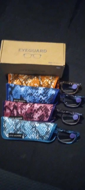 EYEGUARD Reading Glasses PC Fashion Colorful Spring Hinges 4 pairs Women 3.50
