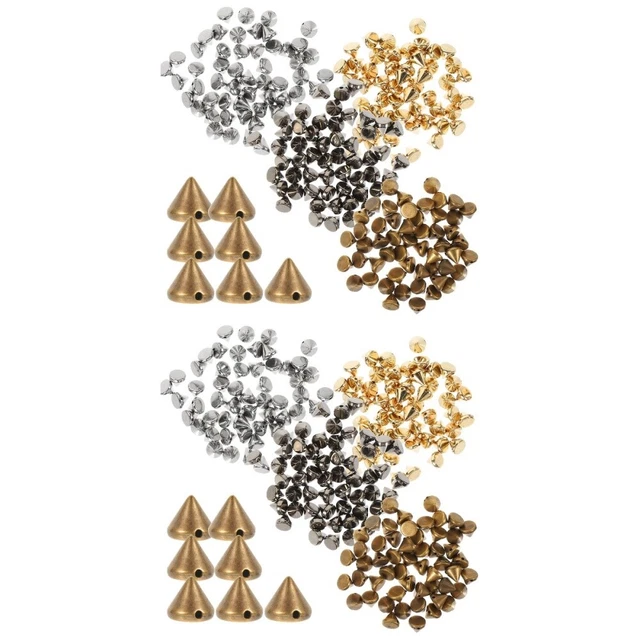 200pcs Metal Crafting Rivet Kit Punk Spikes Studs Clothing Rivets