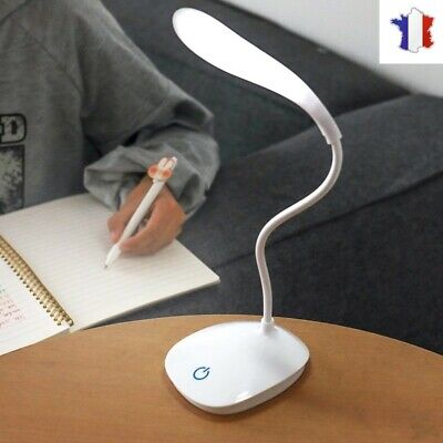 Lampe de Table Tactile 14 LED Lecture Bureau Chevet Veilleuse USB Rechargeable