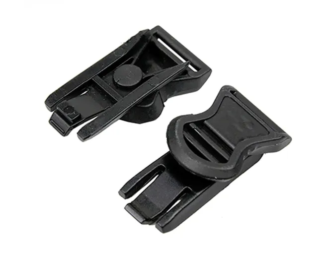 Airsoft AF Core OPS MICH Black Helmet Rail Goggle Swivel Clips - Fits most TB315