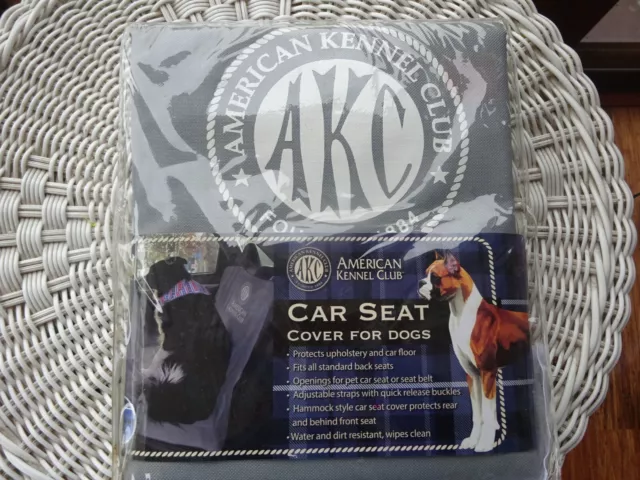 GRAY Car Seat Cover For Dogs 57" x 55" American Kennel Club Standard Car And SUV